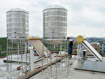 太空能热水器安装实例